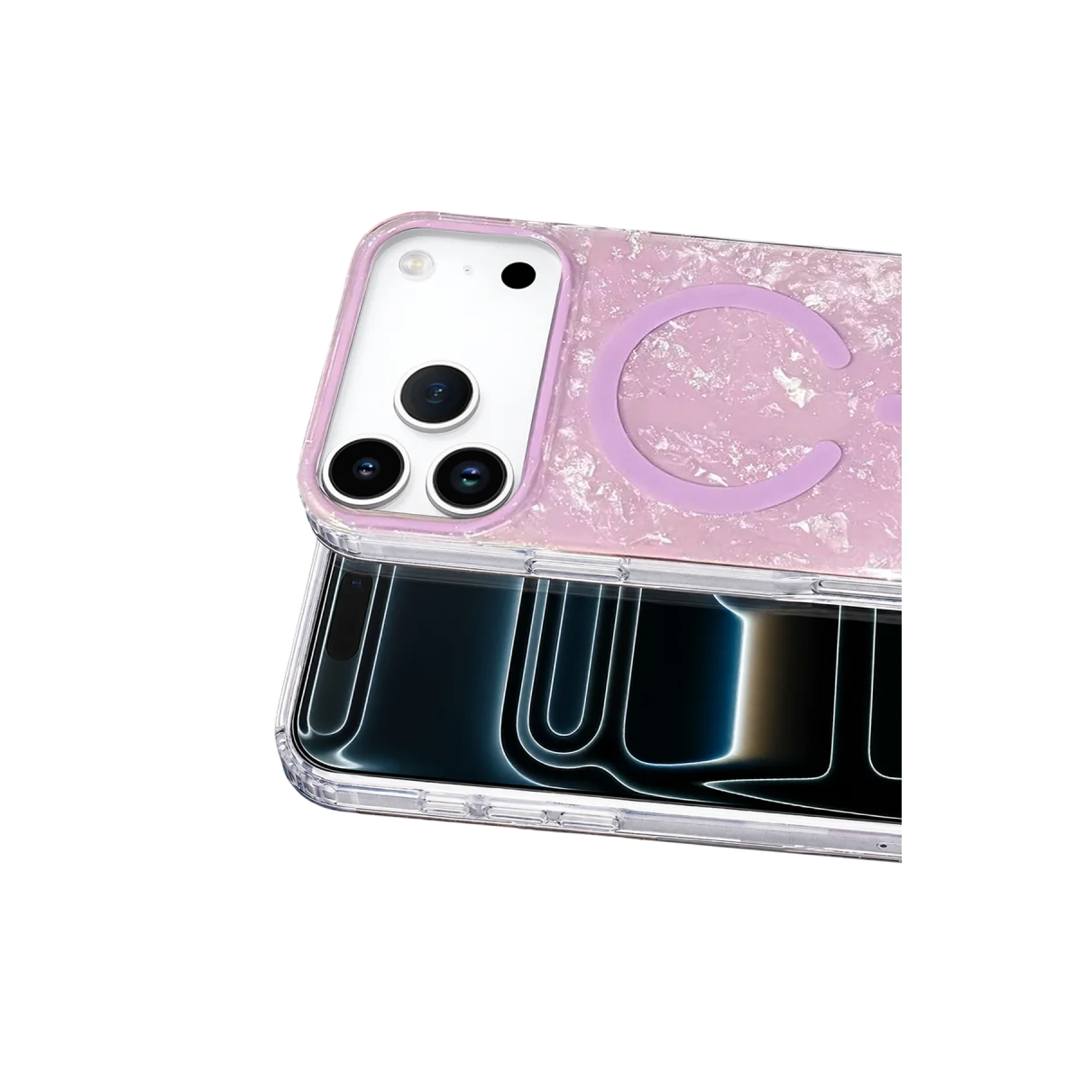 Onegif Apple iPhone 17 Pro Mila Dalgalı Magsafe Kapak - Lila görsel 2