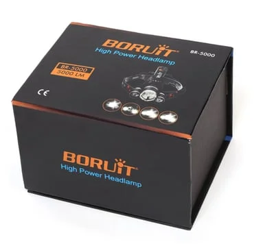 Boruit T6 Kafa Feneri 5000 Lumens 3Xcree Xm-T6+2R5 Lamba Led Kamp Lambası görsel 2
