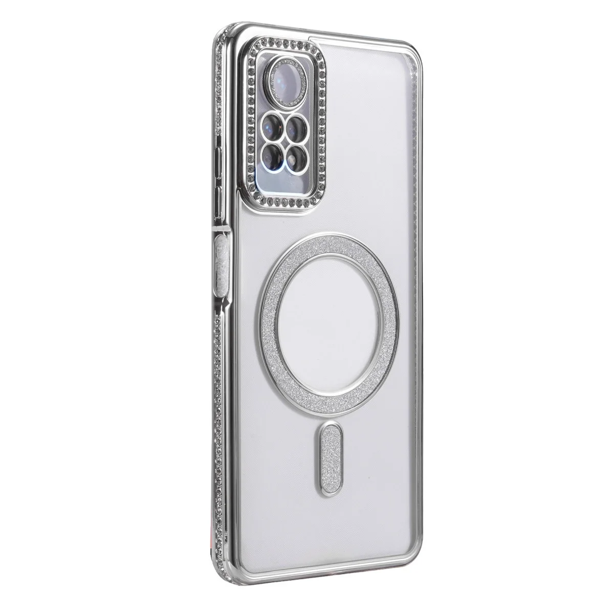 Xiao Red Note 12 Pro 4g Joke Simli Magneticsafe Kılıf - Gümüş görsel 3