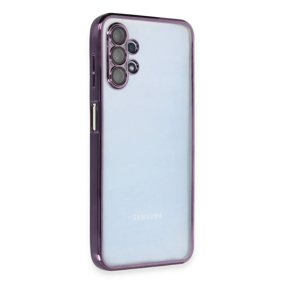 Samsung Galaxy A13 4g Kılıf Razer Lensli Silikon - Mor görsel 2