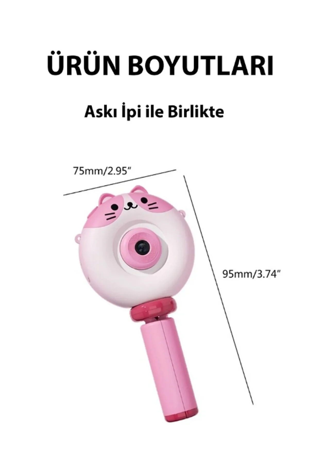 Hd Kamera Karikatür Tripodlu Çocuk Dijital Kamera Fotoğraf Makinası 1080p Video Kaydedici 2.0 inç görsel 6
