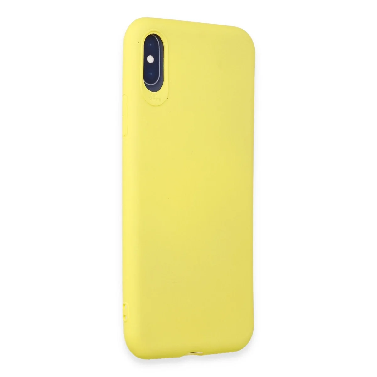 Apple İphone X Kılıf First Silikon - Sarı görsel 2