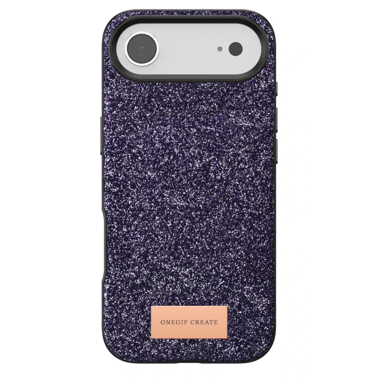 Onegif Apple iPhone 17 Air Bright Simli Kapak - Derin Mor görsel 4