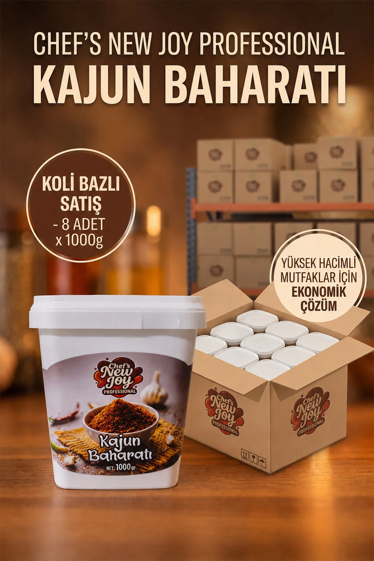 Kajun Baharatı 1000 G x 8 Adet - 1 Koli (Koli Bazlı Avantaj Paketi) görsel 2