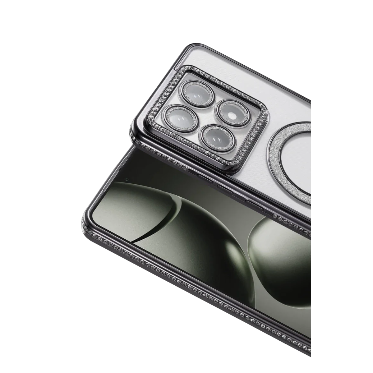 Xiaomi Mi 14T Pro Joke Simli Magneticsafe Kılıf - Siyah görsel 2