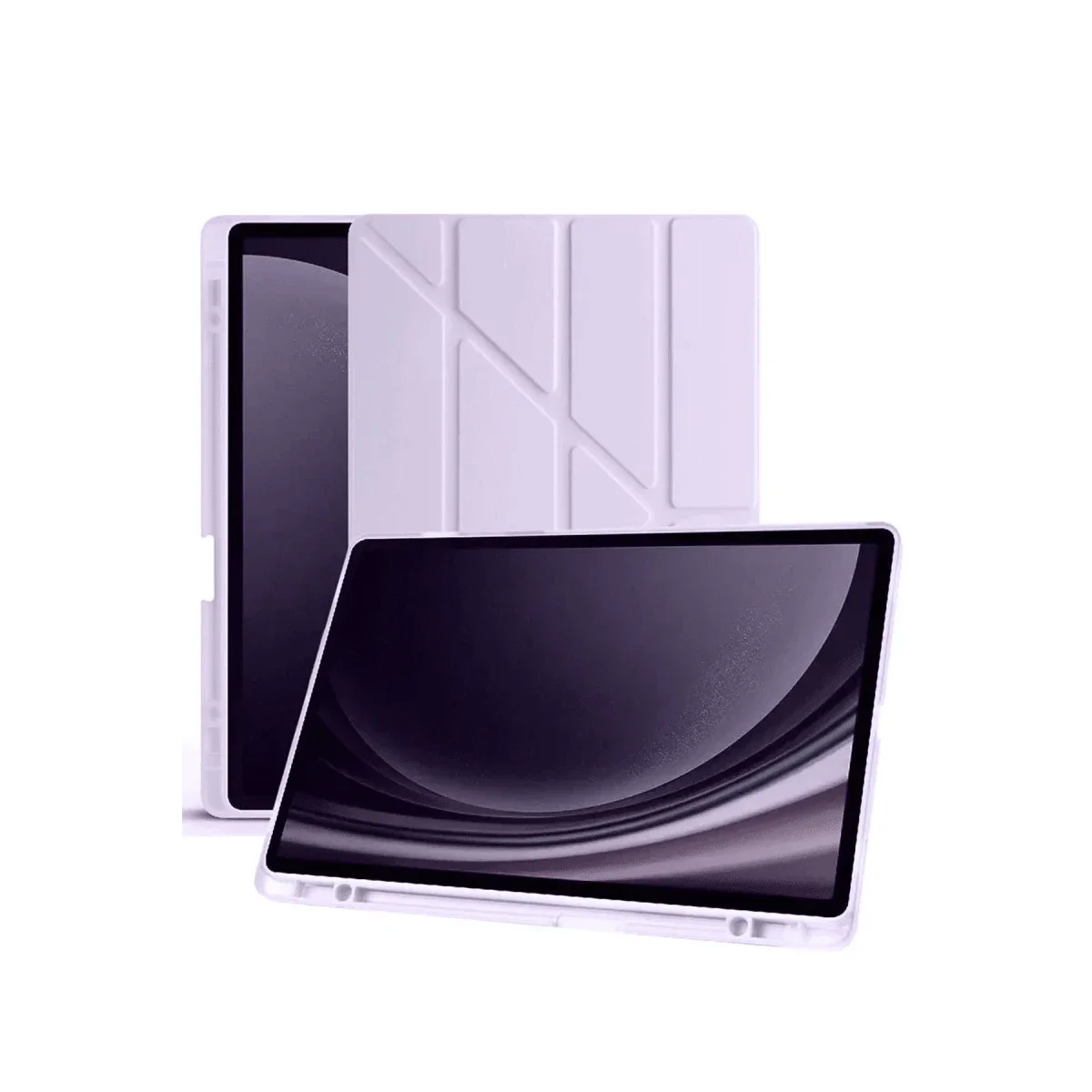 Samsung Galaxy X610 Tab S9 FE Plus 12.4 Kılıf Kalemlikli Mars Tablet Kılıfı - Lila görsel 3