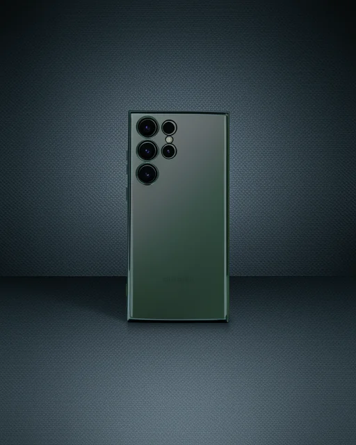 Samsung Galaxy S23 Ultra Kılıf Razer Lensli Silikon - Yeşil