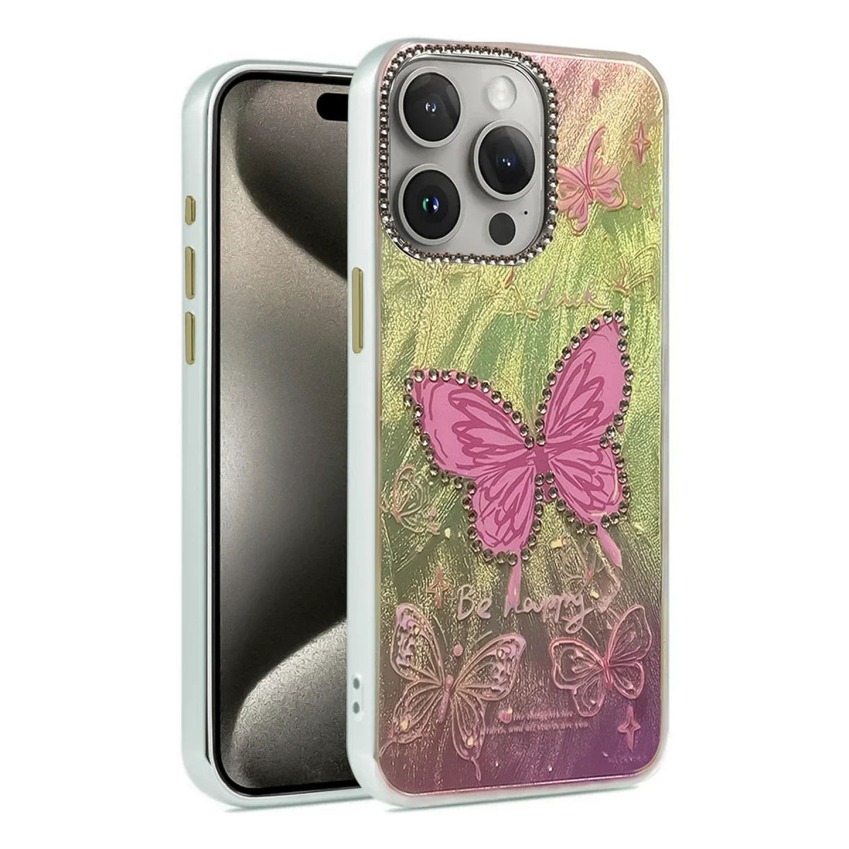Apple iPhone 14 Pro Kılıf Blade Aynalı Desenli Kapak - Desen 5