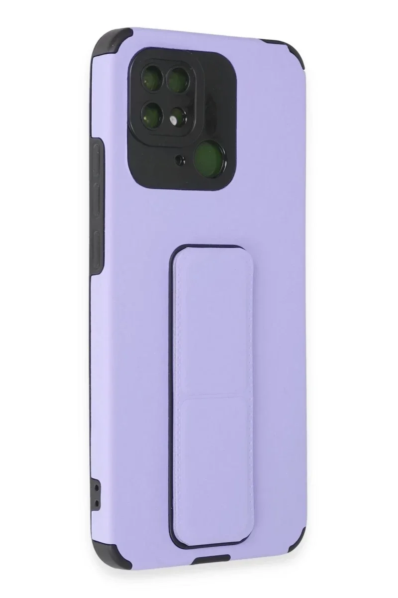 Xiao Red 10C Kılıf Mega Standlı Silikon - Lila