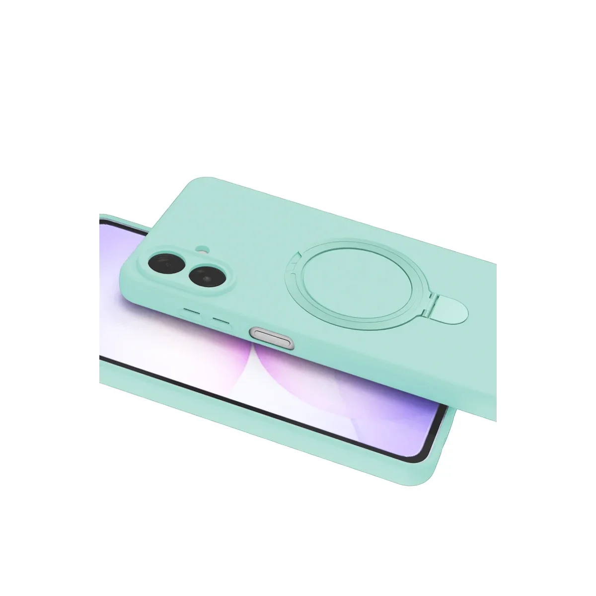 Samsung Galaxy A07 4G Regal Magsafe Standlı Kapak - Su Yeşili görsel 4
