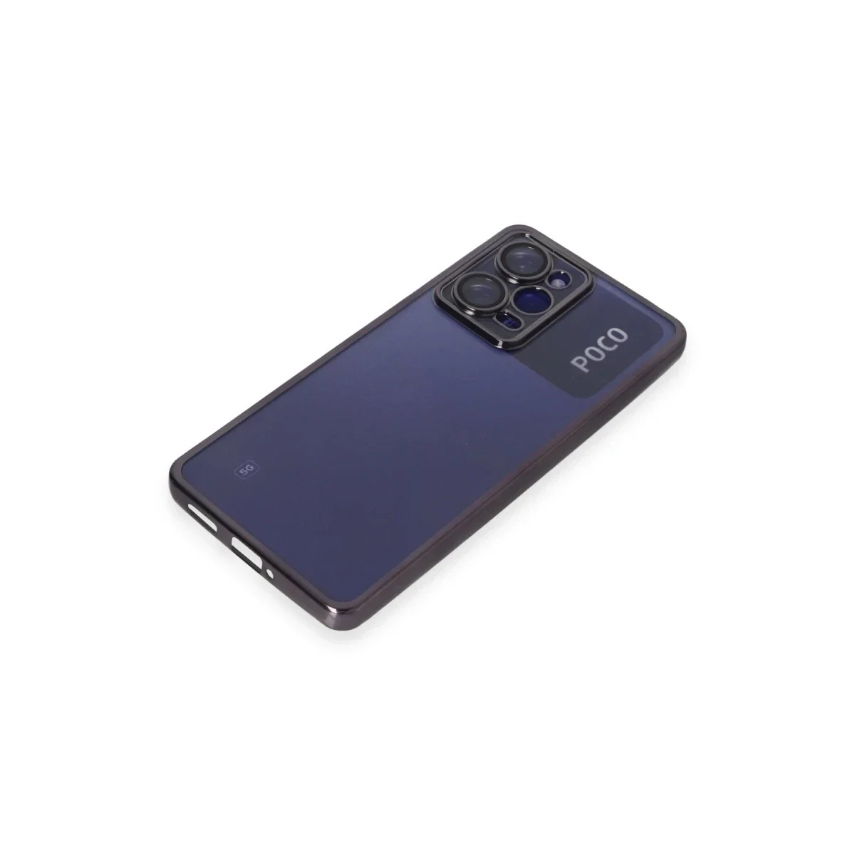 Xiaomi Poco X5 Pro 5G Kılıf Razer Lensli Silikon - Mor görsel 4