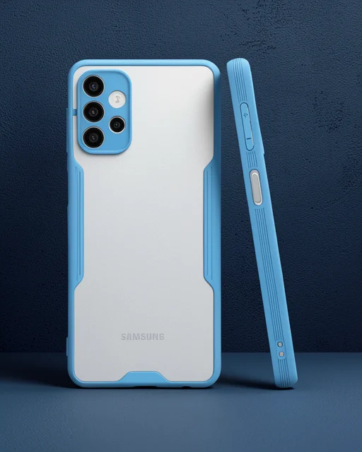 Samsung Galaxy A52 Kılıf Platin Silikon - Mavi