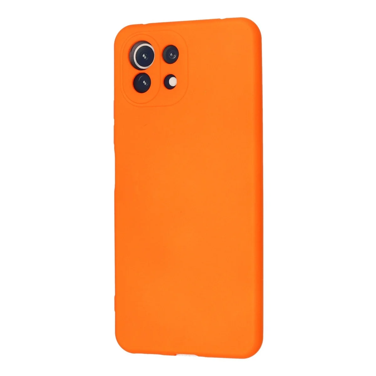 Xiaomi Mi 11 Lite Kılıf Nano İçi Kadife Silikon - Turuncu görsel 3
