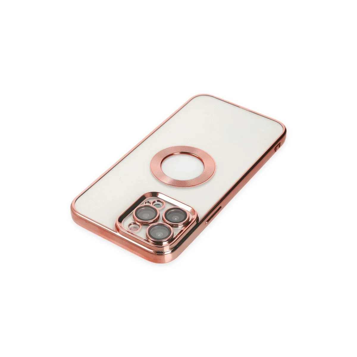 Apple İphone 14 Pro Kılıf Slot Silikon - Rose Gold görsel 5
