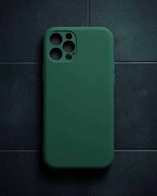 Apple İphone 12 Pro Max Kılıf Nano İçi Kadife Silikon - Koyu Yeşil