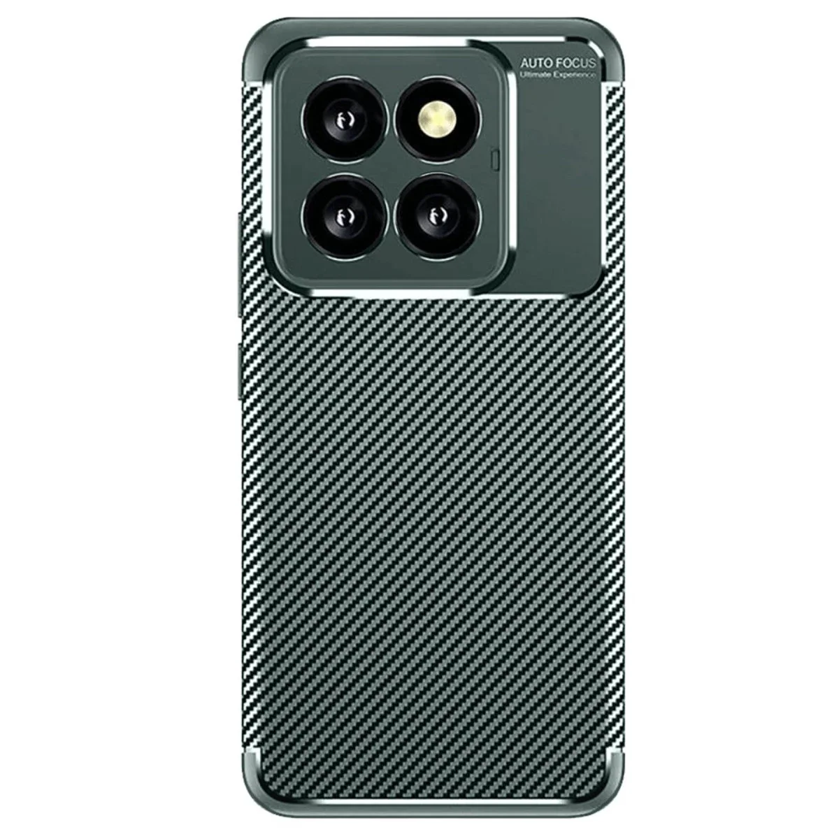 Xiao 14T Pro Kılıf Auto Focus Karbon Kapak - Koyu Yeşil görsel 3