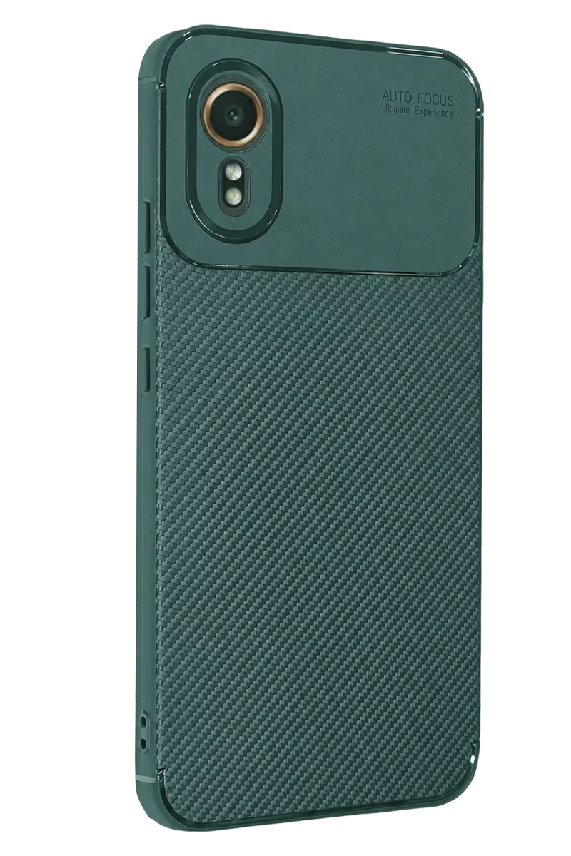 Samsung Galaxy XCover 7 Kılıf Auto Focus Karbon Kapak - Yeşil görsel 3