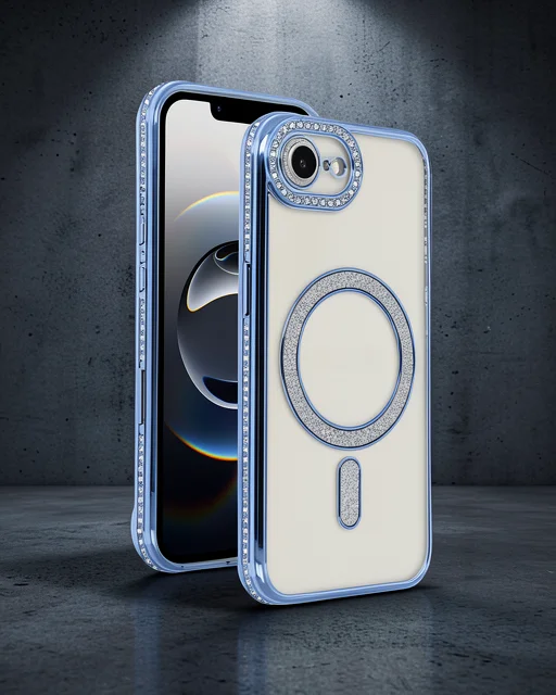 Apple İphone 16e Joke Simli Magneticsafe Kılıf - Mavi