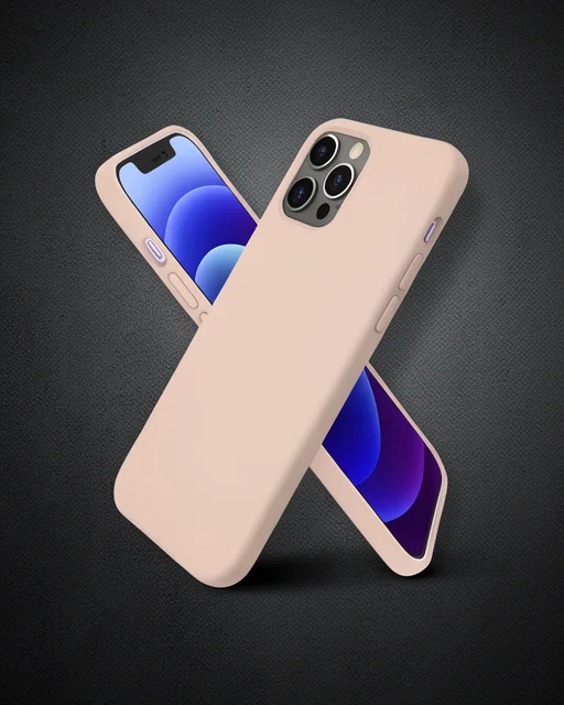 Apple İphone 12 Pro Kılıf First Silikon - Pudra