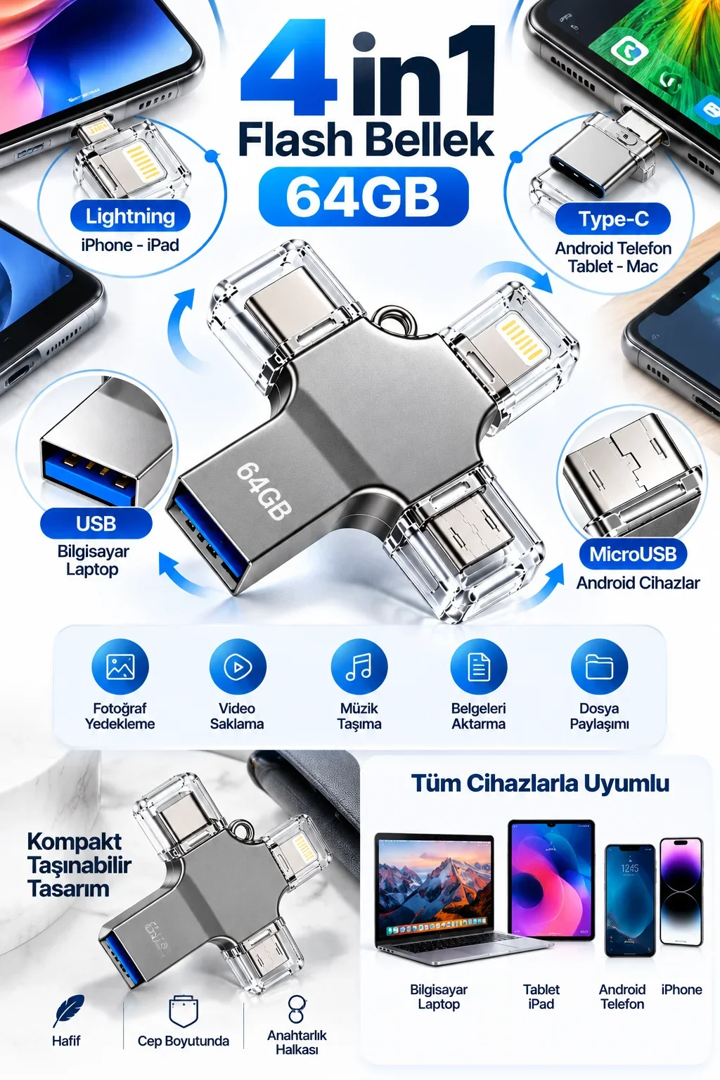 64 Gb Flash Bellek