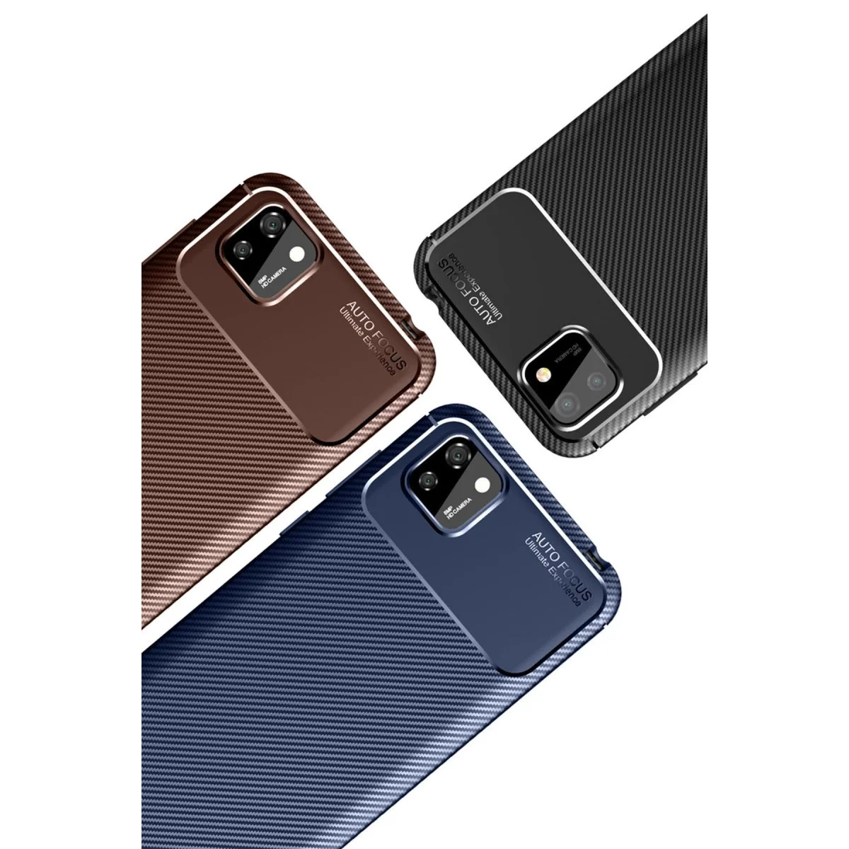 Huawei Y5p Kılıf Auto Focus Karbon Kapak - Siyah görsel 3