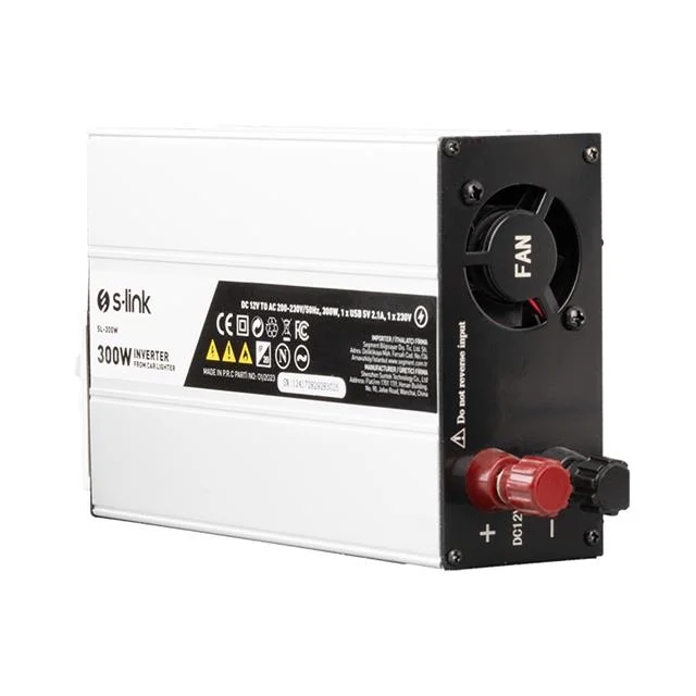 S-Link SL-300W 300w Dc12v-Ac230v Çakmaktan Power İnverter görsel 3