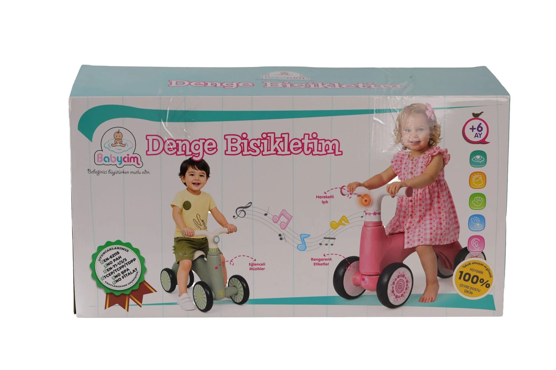 URT047001-YEŞİL Babycim Denge Bisikleti görsel 5