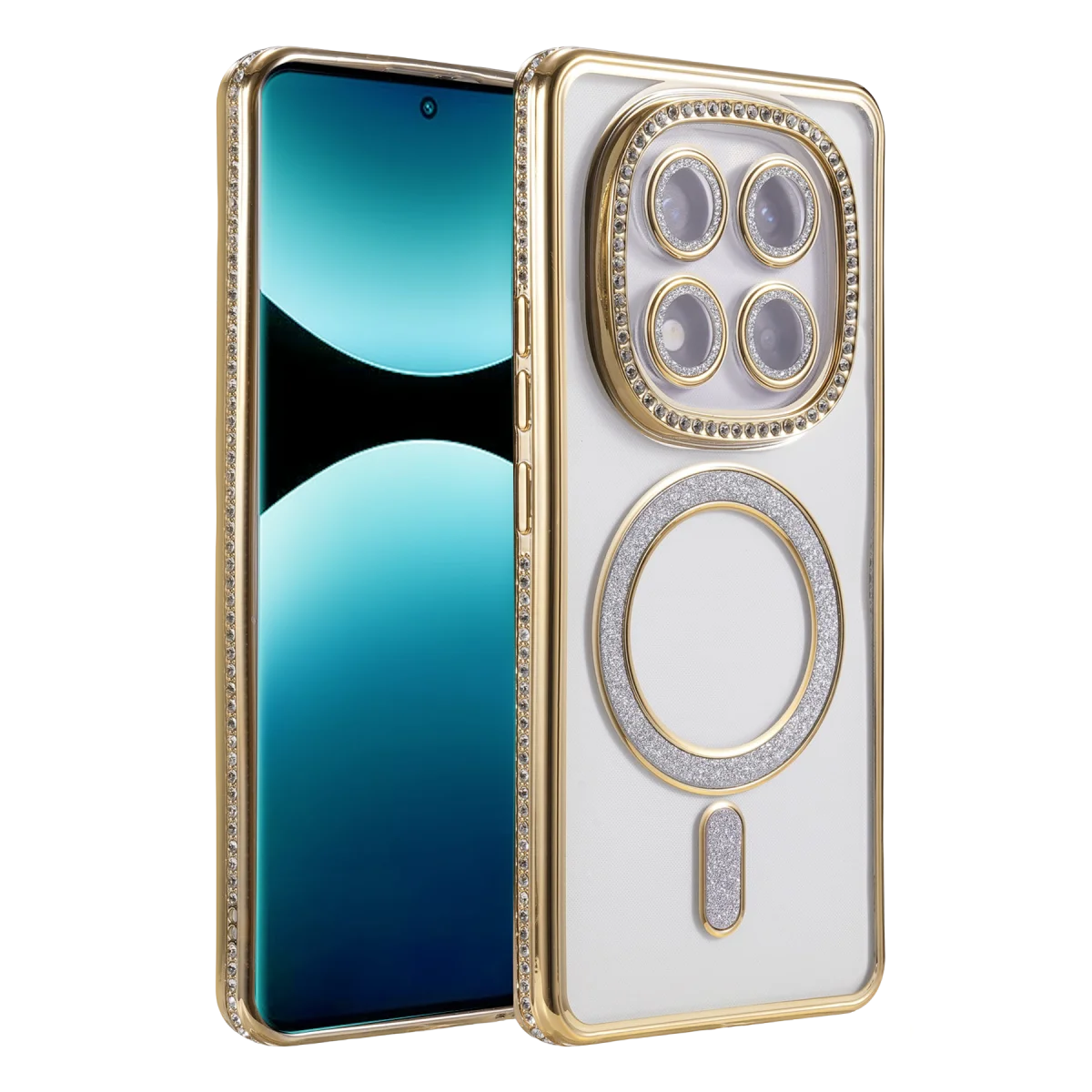 Xiaomi Redmi Note 15 Pro Plus 5G Joke Simli Magneticsafe Kılıf - Gold