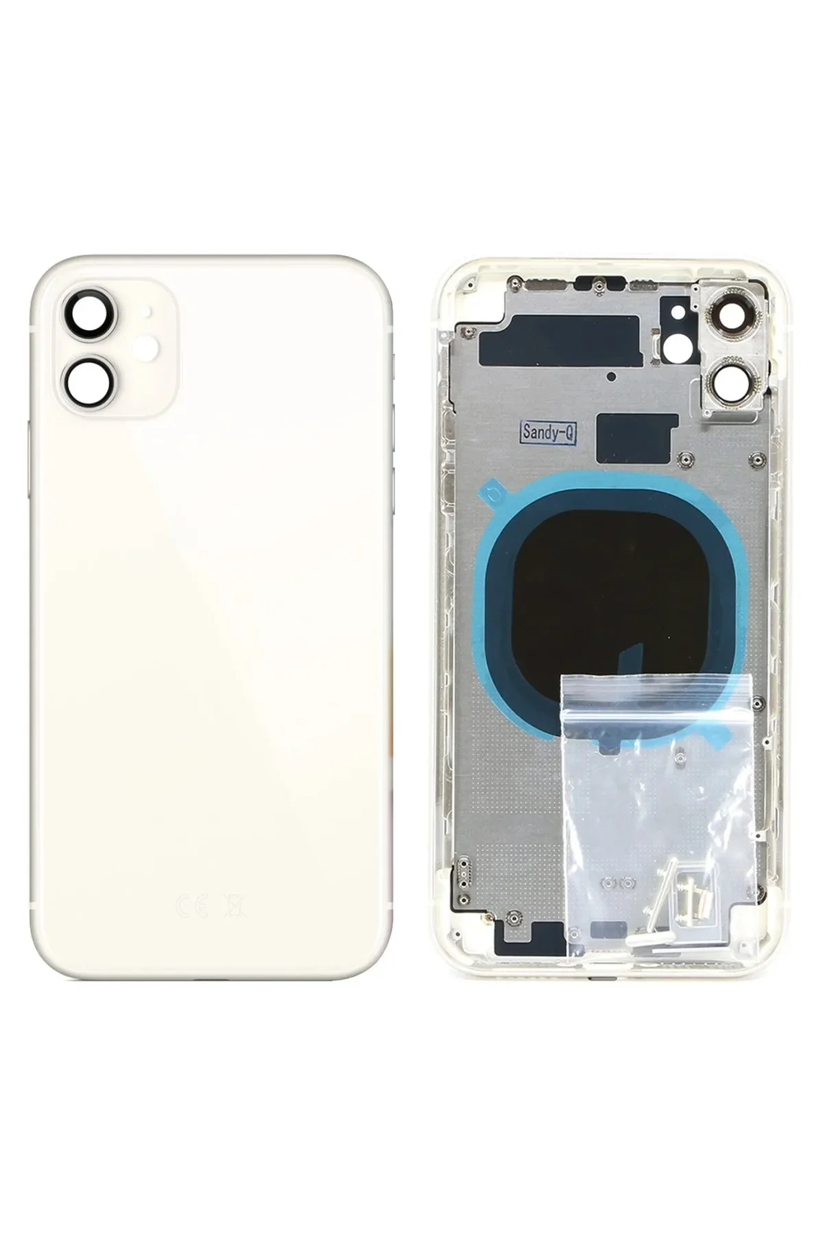 Iphone 11 Boş Kasa + Kapak Beyaz görsel 2