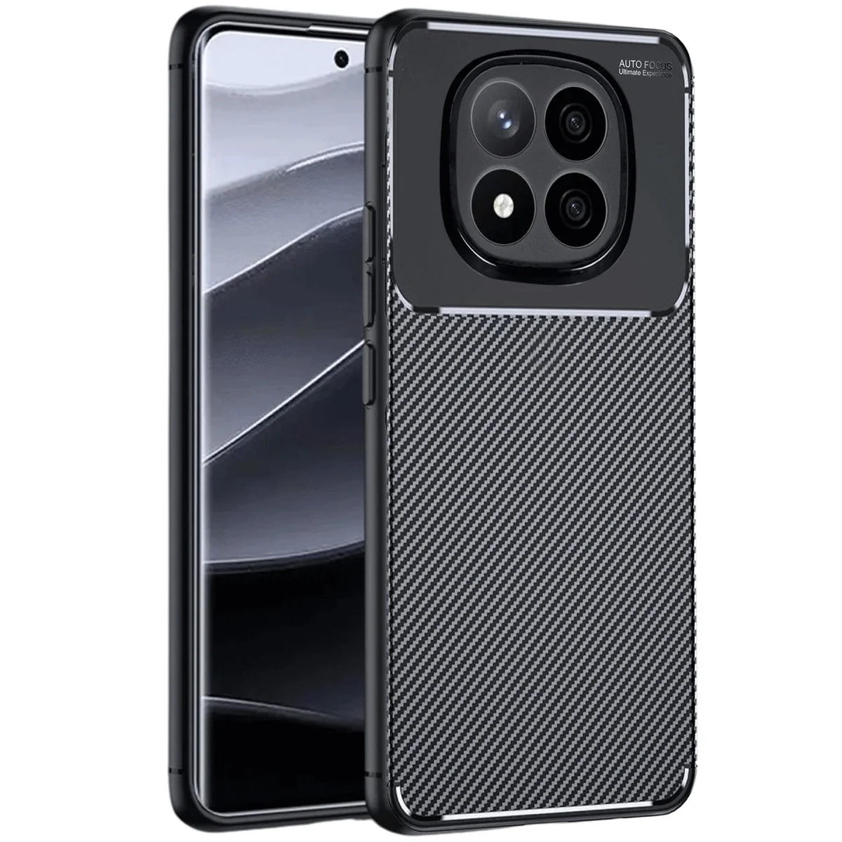 Xiao Red Note 14 Pro 4g Kılıf Auto Focus Karbon Kapak - Siyah