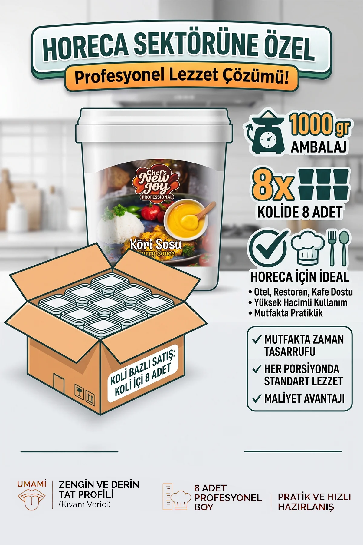 Köri Sosu 1000 G X 8 Adet - 1 Koli (Koli Bazlı Avantaj Paketi) görsel 2