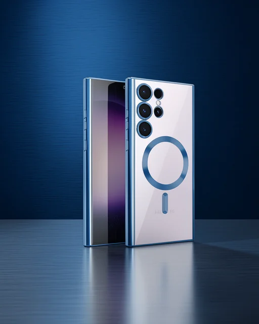 Samsung Galaxy S24 Ultra Kılıf Kross Magneticsafe Kapak - Sierra Blue