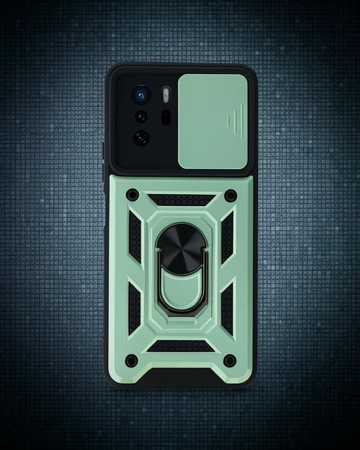 Xiaomi Poco X3 Gt Kılıf Pars Lens Yüzüklü Silikon - Yeşil