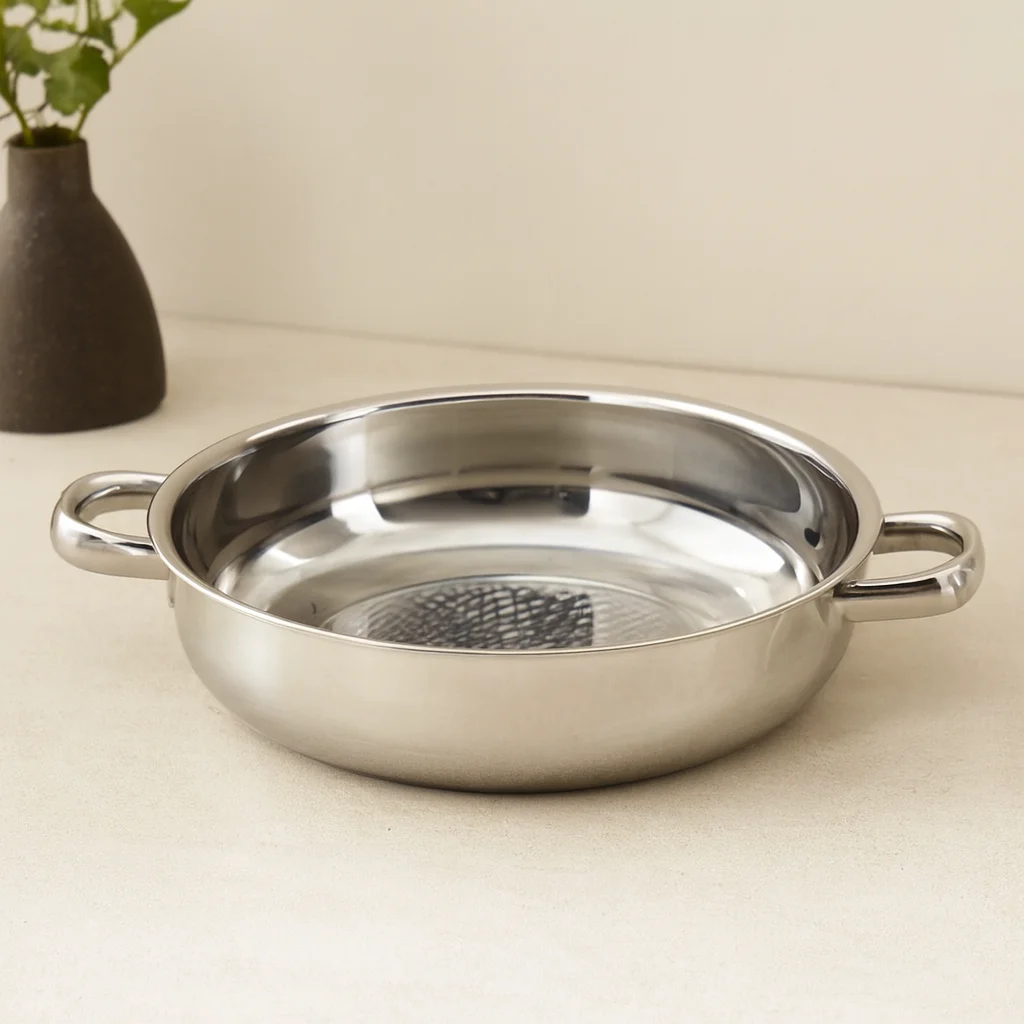 24 cm Kulplu Basık Metal Süzgeç