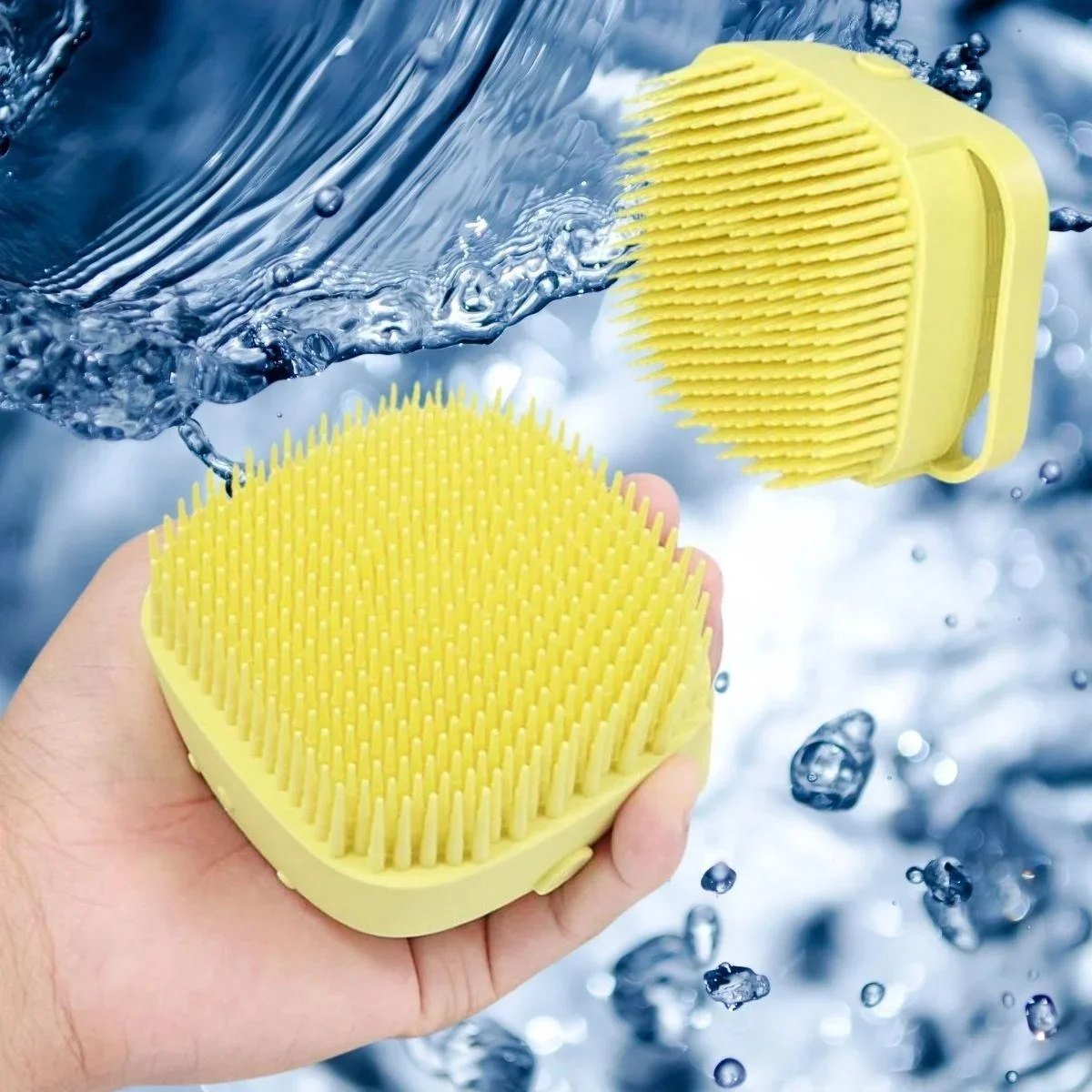 ieg™ Yumuşak Silikon Malzemeli Esnek Jel Hazneli Masaj Fonksiyonlu Etkili Banyo Duş Kese Lifi görsel 6