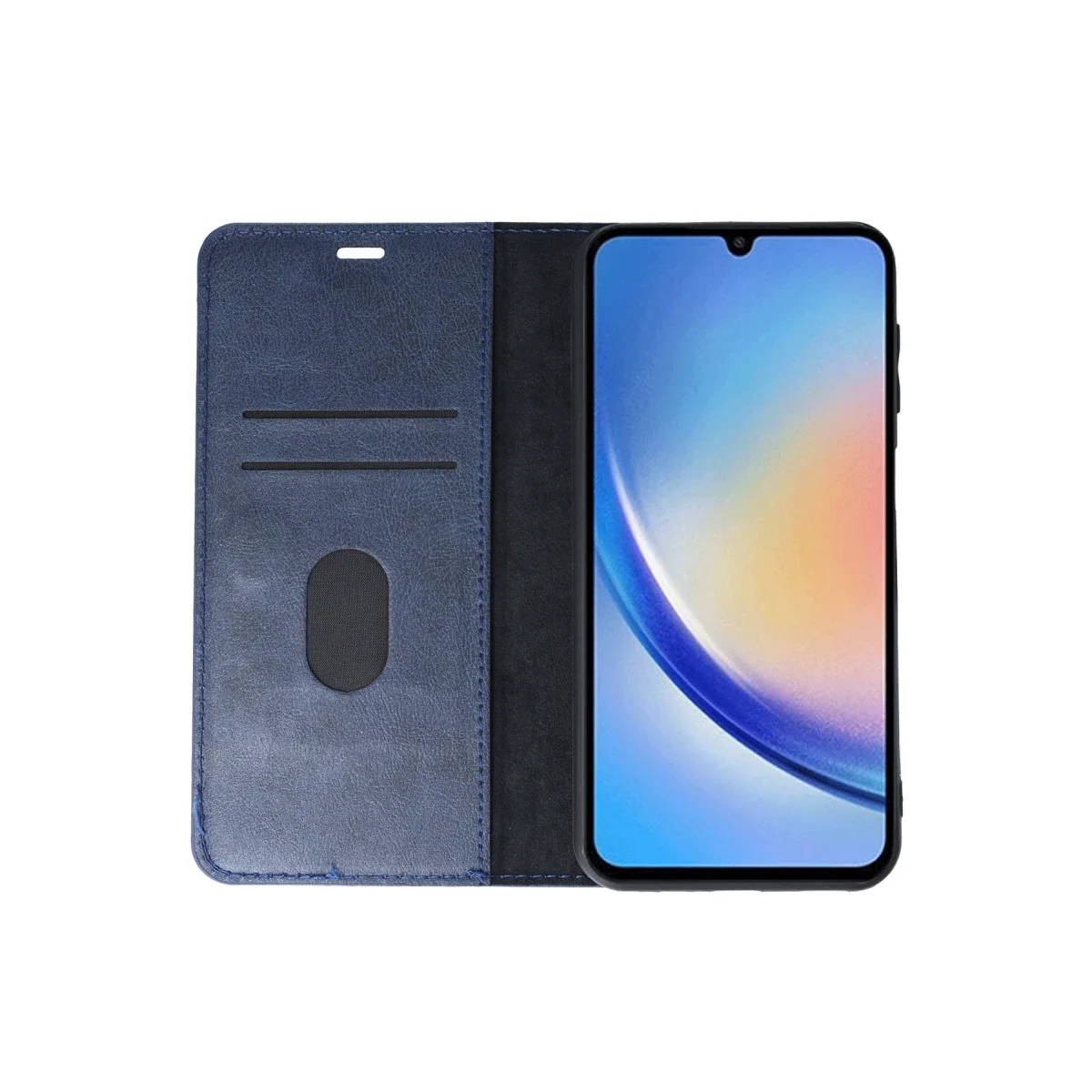 Samsung Galaxy A24 4G Kılıf Trend S Plus Kapaklı Kılıf - Lacivert görsel 3