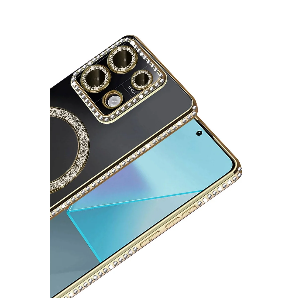 Xiao Red 13c Joke Simli Magneticsafe Kılıf - Gold görsel 4