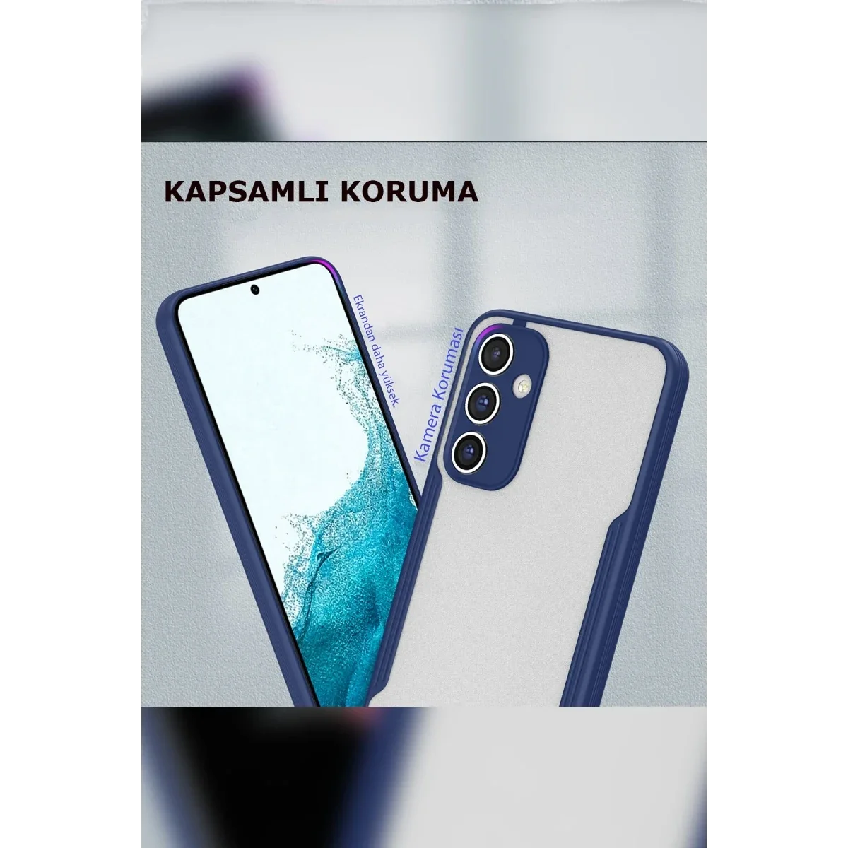 Samsung Galaxy A24 4G Kılıf Platin Silikon - Mavi görsel 3