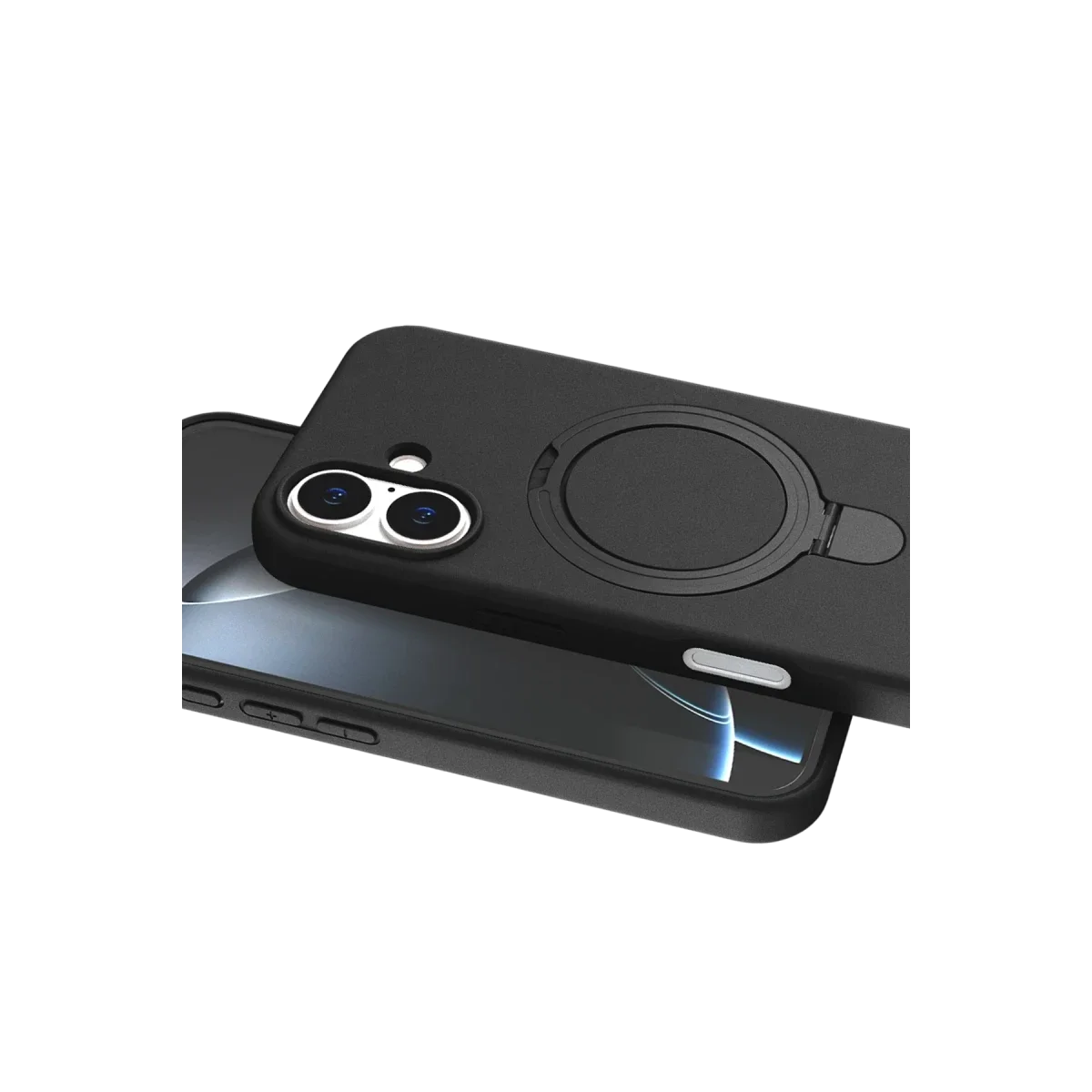 Apple iPhone 16 Regal Magsafe Standlı Kapak - Siyah görsel 4
