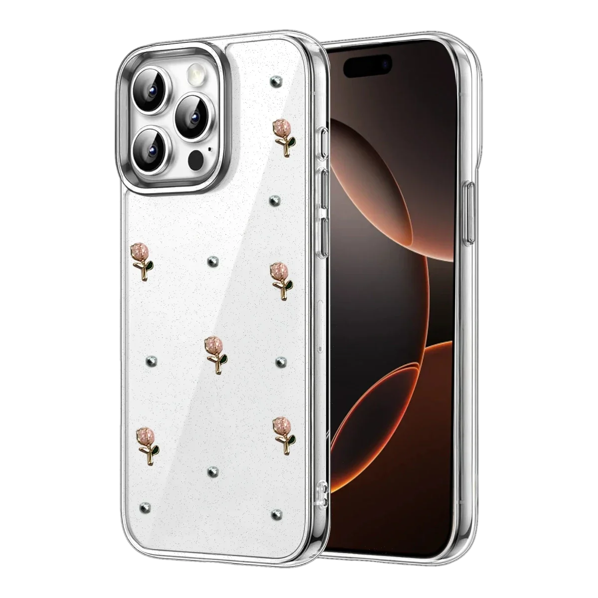 Apple iPhone 14 Pro Max Fiyonk Desenli Kapak - Desen 6