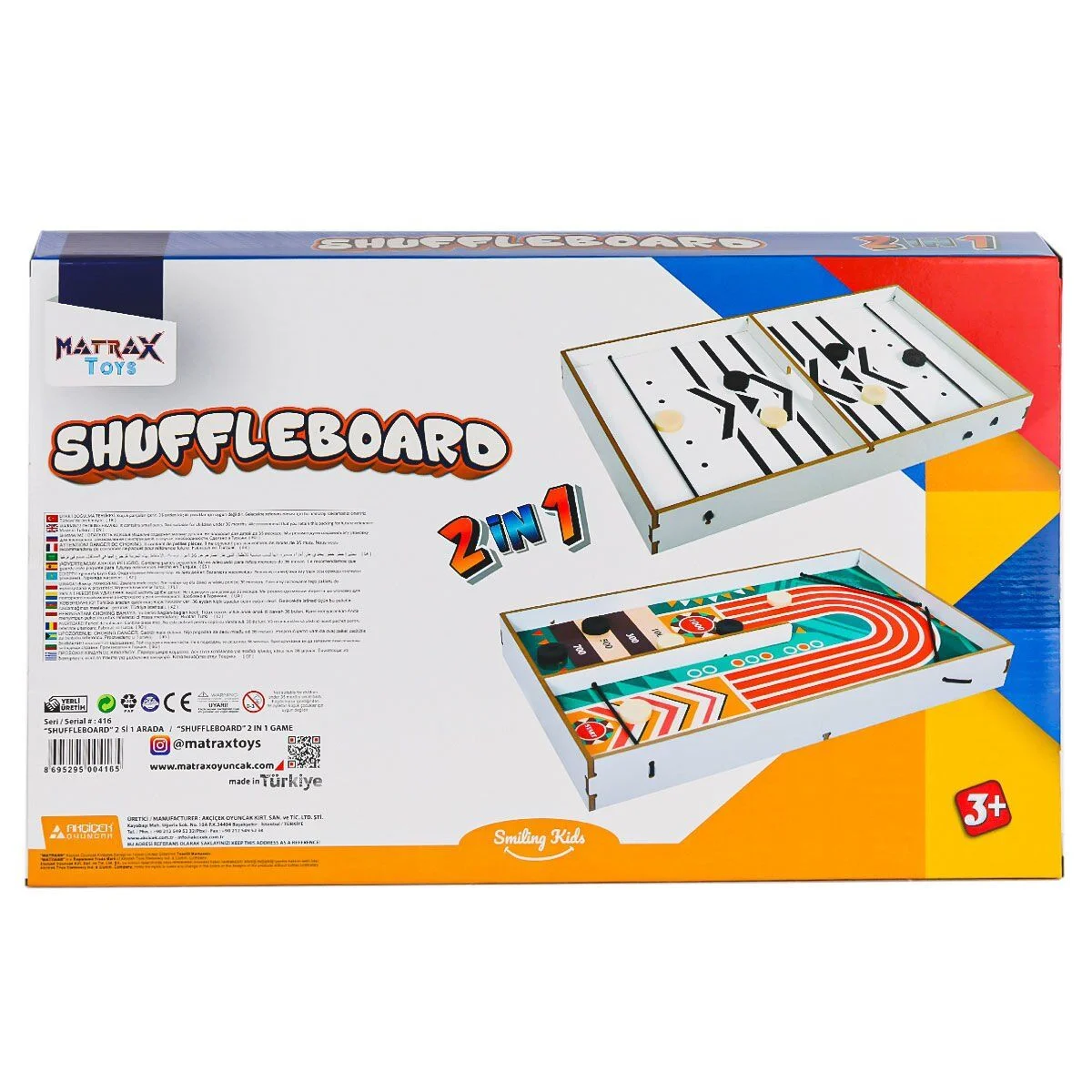 416 Shuffleboard Oyunu 2IN1 -Akçiçek Oyuncak görsel 2