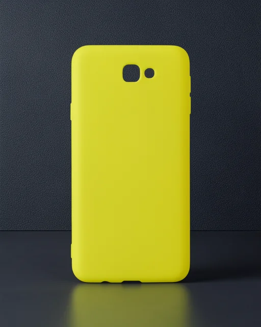 Samsung Galaxy J7 Prime Kılıf Nano İçi Kadife Silikon - Sarı