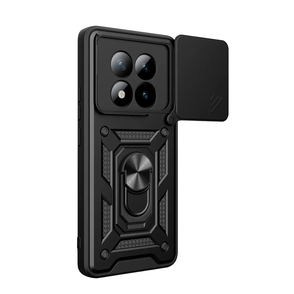 Xiaomi Redmi Note 15 Pro 5G Pars Lens Yüzüklü Silikon - Siyah görsel 3