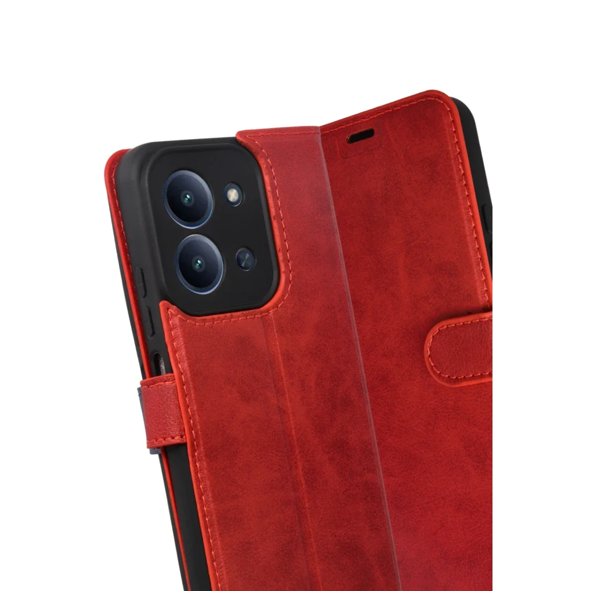 Xiaomi Redmi 15C 4G Trend S Plus Kapaklı Kılıf - Kırmızı görsel 3
