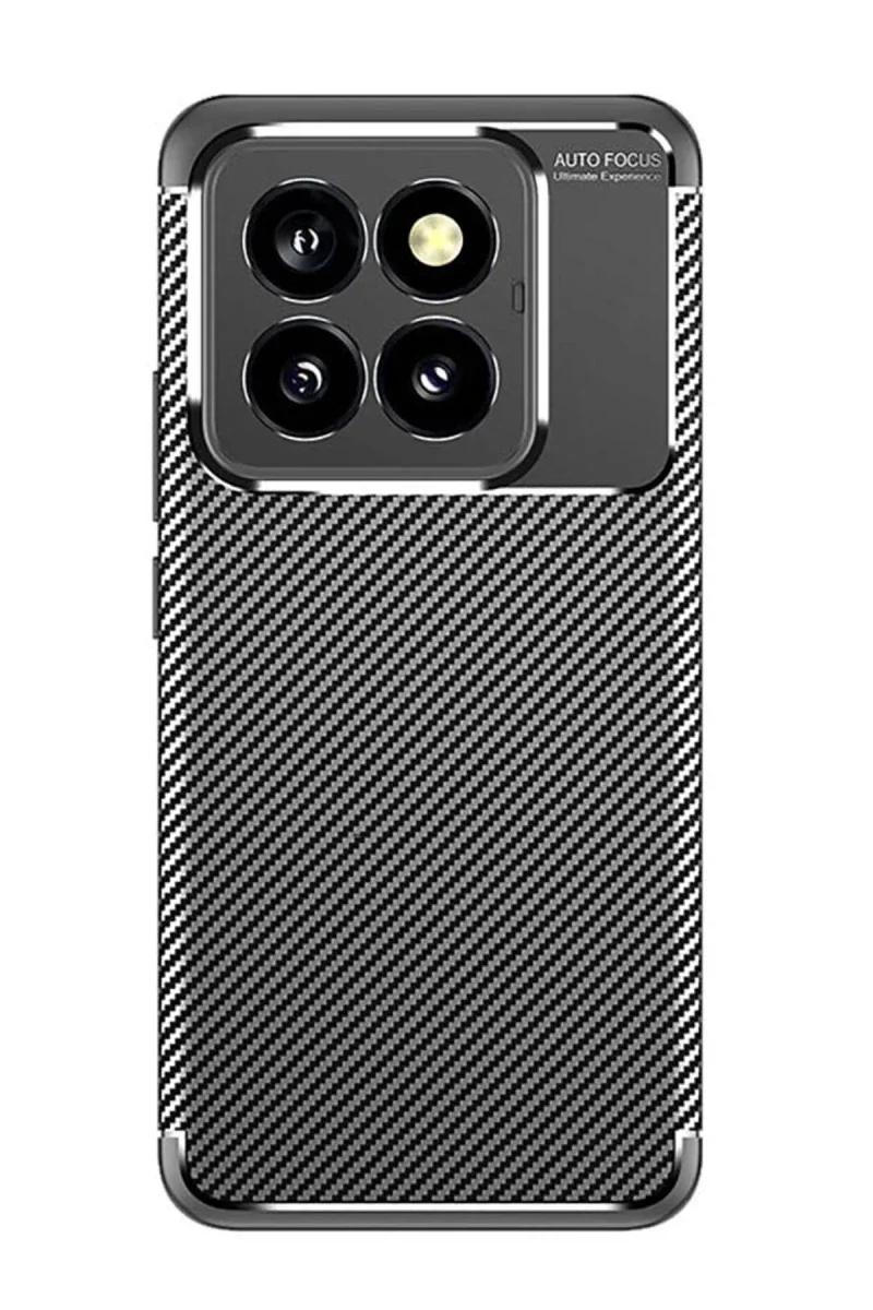 Xiao 14T Pro Kılıf Auto Focus Karbon Kapak - Siyah görsel 2