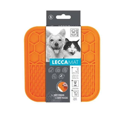 Lecca Kedi ve Köpekler İçin Yavaş Beslenme Ödül Matı Small Turuncu 15x15 Cm