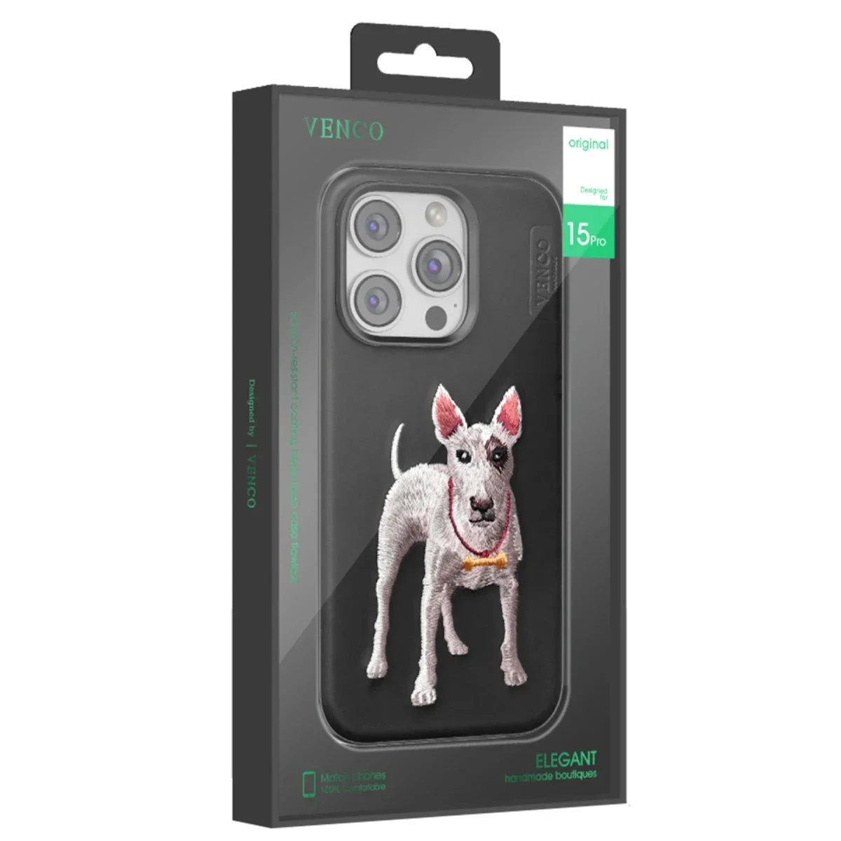 Venco Apple iPhone 16 Perma Desenli Kapak - Siyah görsel 4