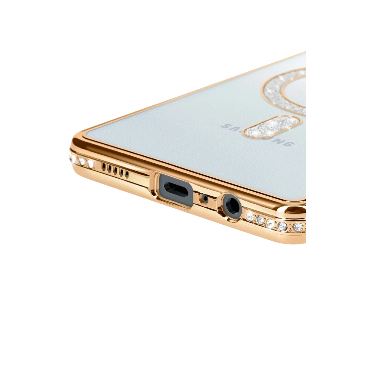 Samsung Galaxy A06 Joke Simli Magneticsafe Kılıf - Gold görsel 4