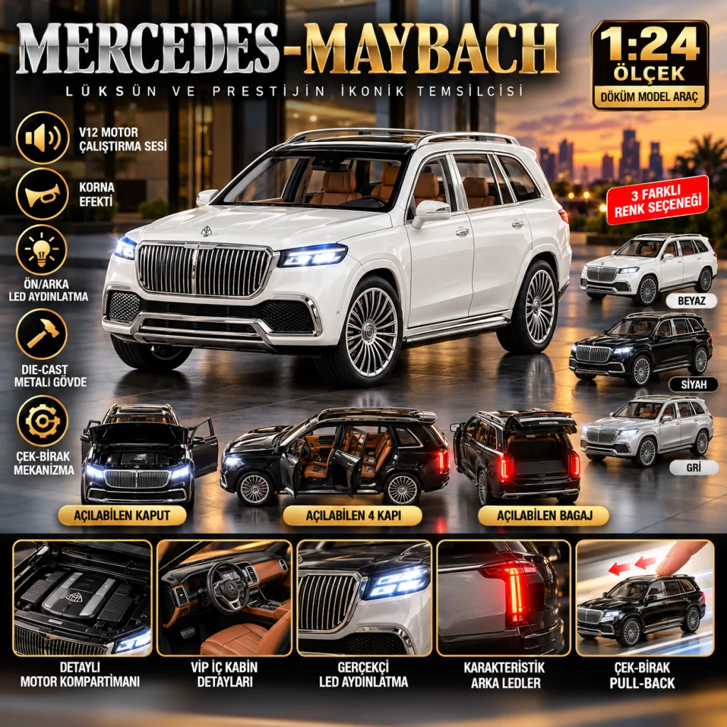 KZL-M331-1 KUT 1 24 MERCEDES MAYBACH 24 (adet fiyatıdır)