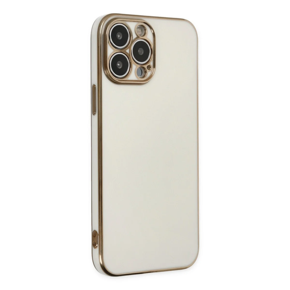 Apple İphone 15 Pro Max Kılıf Volet Silikon - Beyaz görsel 3